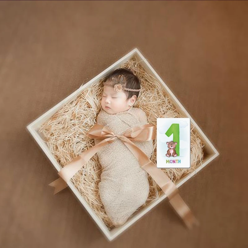

K3NE 12 Pcs Baby Milestone Photo Cards Photo Cards To Capture Your Baby's First Year Memorable Moments Newborn Photo