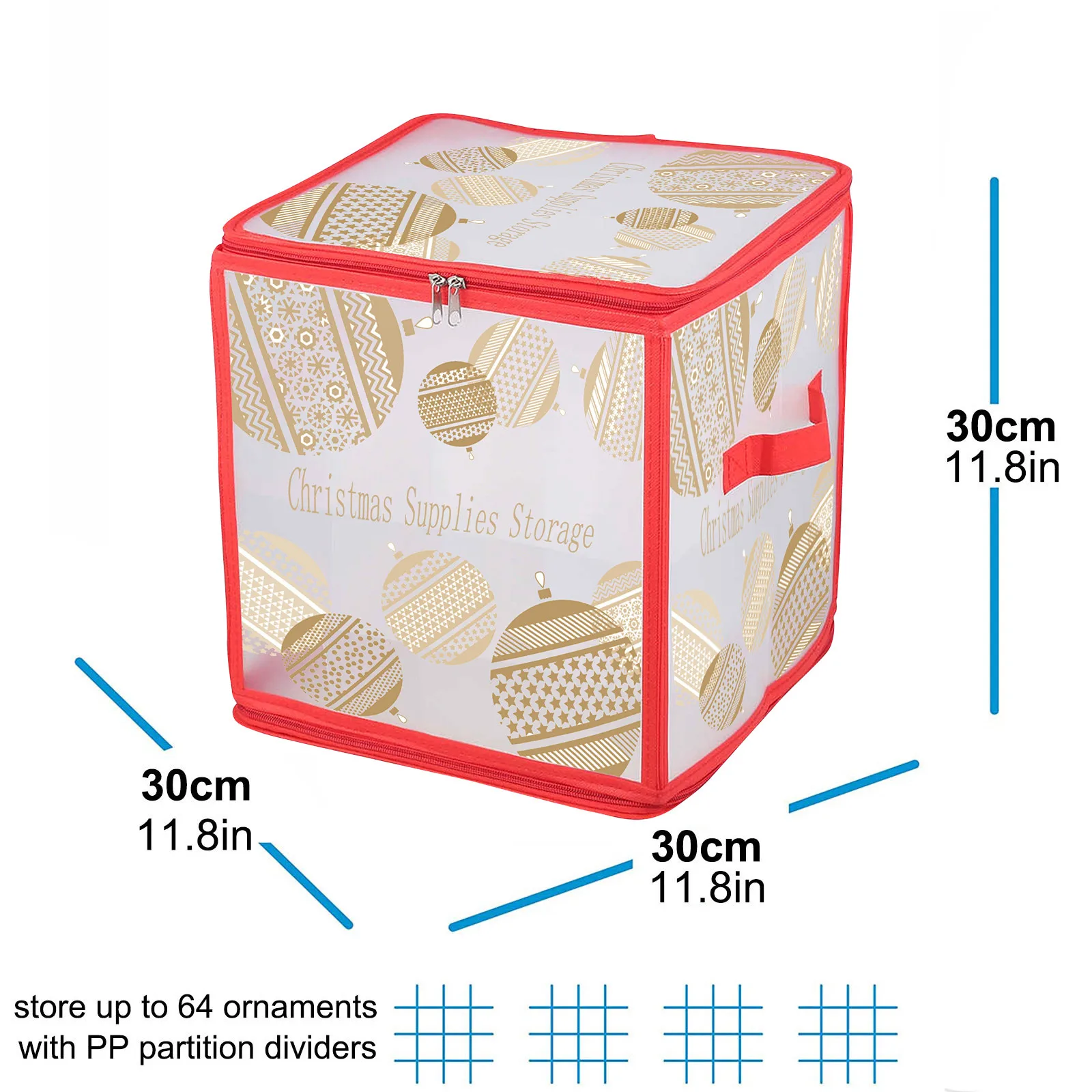 

Christmas Tree 64 Baubles Storage Box Christmas Xmas Tree Decorations Organiser Christmas Balls Storage Organizer Bauble Storage