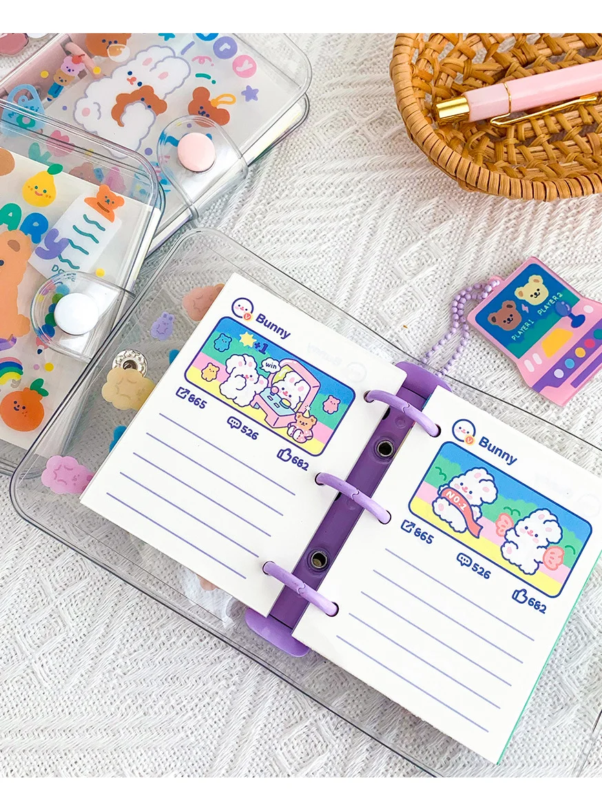 

Polaroid Album Photocard Binder With key chain Transparent Kpop Star Mini card Collection Book 3Inch Journal