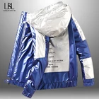 Куртка мужская Светоотражающая на молнии, с принтом, в стиле хип-хоп