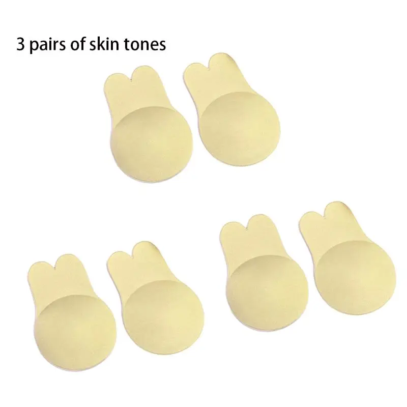 Женский невидимый бюстгальтер с милыми заячьими ушками лифтинг наклейки на