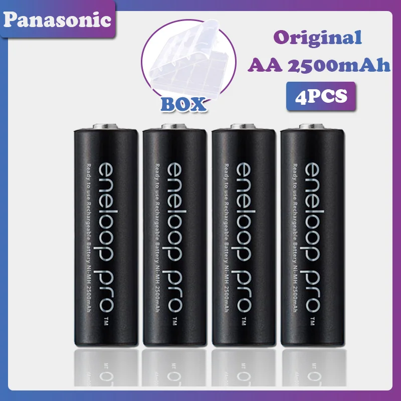 4 шт. аккумуляторная батарея Panasonic 1 2 В 2500 мАч Ni MH AA для фонарика камеры пульта