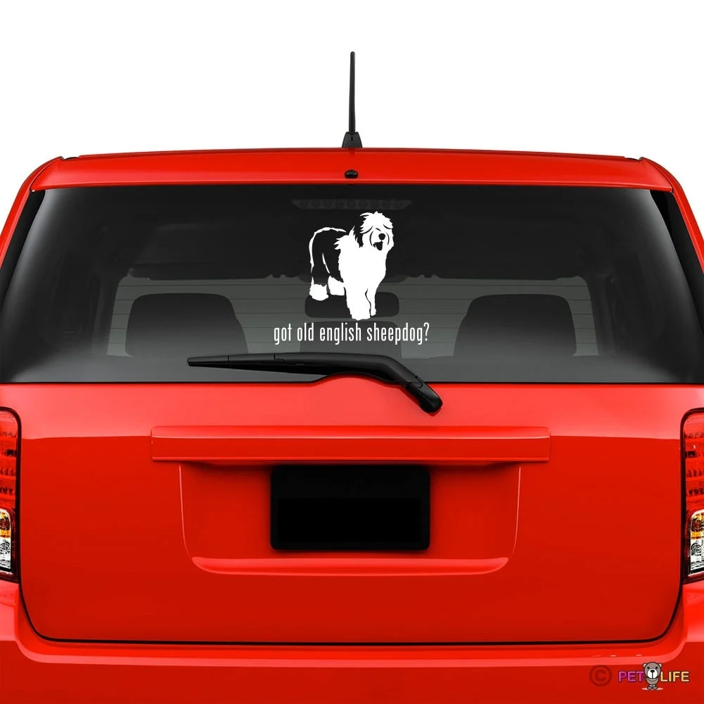 

For Got Old English Sheepdog Windshield Sticker Vinyl Auto Window oes car decals