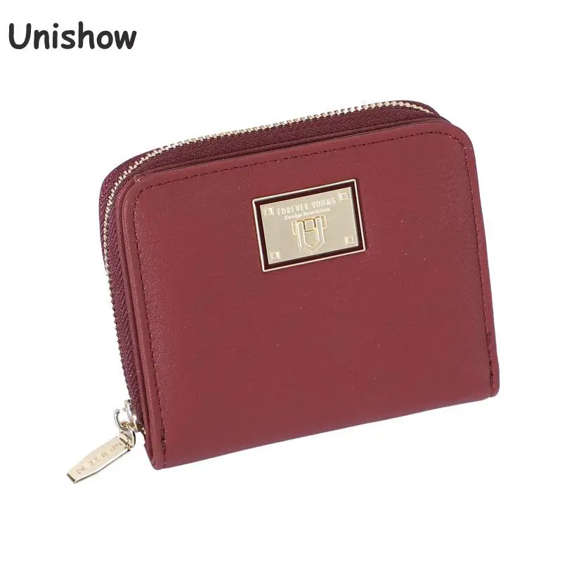 Unishow кошелек женский маленький женский кошелек на молнии короткий брендовый дизайнерский мини-кошелек для монет Дамский кошелек для девочек держатель для карт кошелек