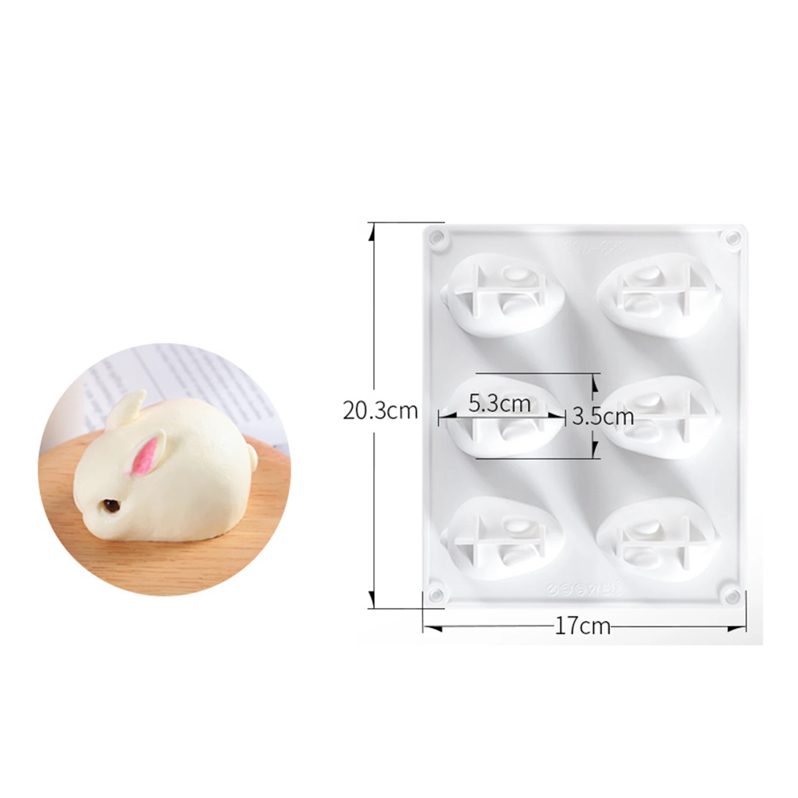 

DIY Cake Mould Kitchen Tools 3D Rabbit Silicone Molds Easter Bunny Baking Moulds for DIY Mousse Cake Dessert