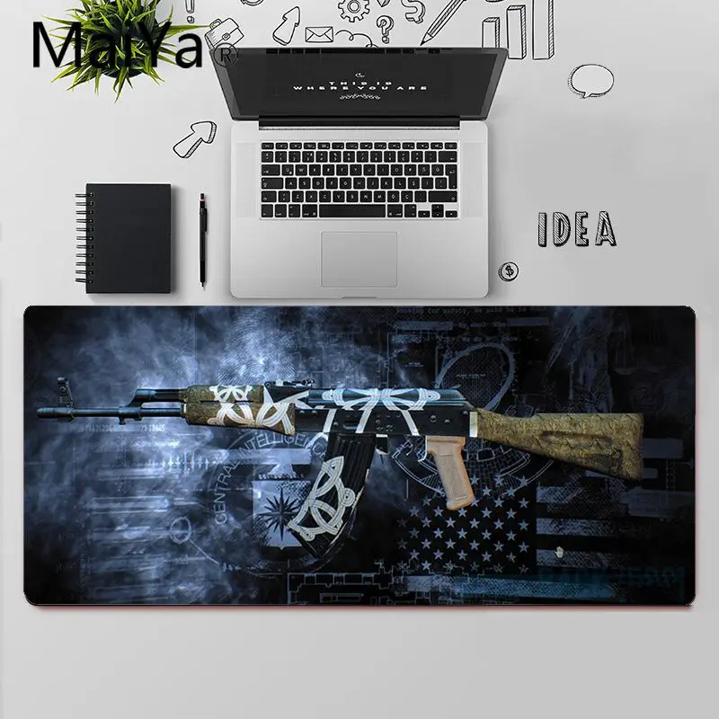 

Maiya CSGO Guns AK47 Customized MousePads Computer Laptop Anime Mouse Mat Free Shipping Large Mouse Pad Keyboards Mat