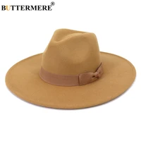buttermere fedora hats for women men wide brim felted hat jazz cap autumn winter panama camel solid male female sombreros