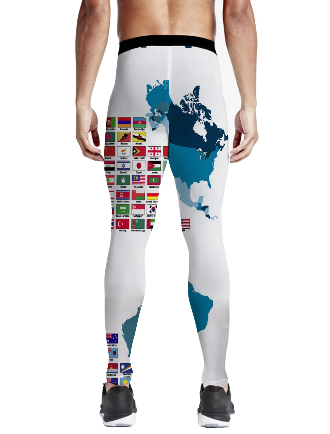 Флаг мира брюки для мужчин День Независимости животик контроль высокой талией