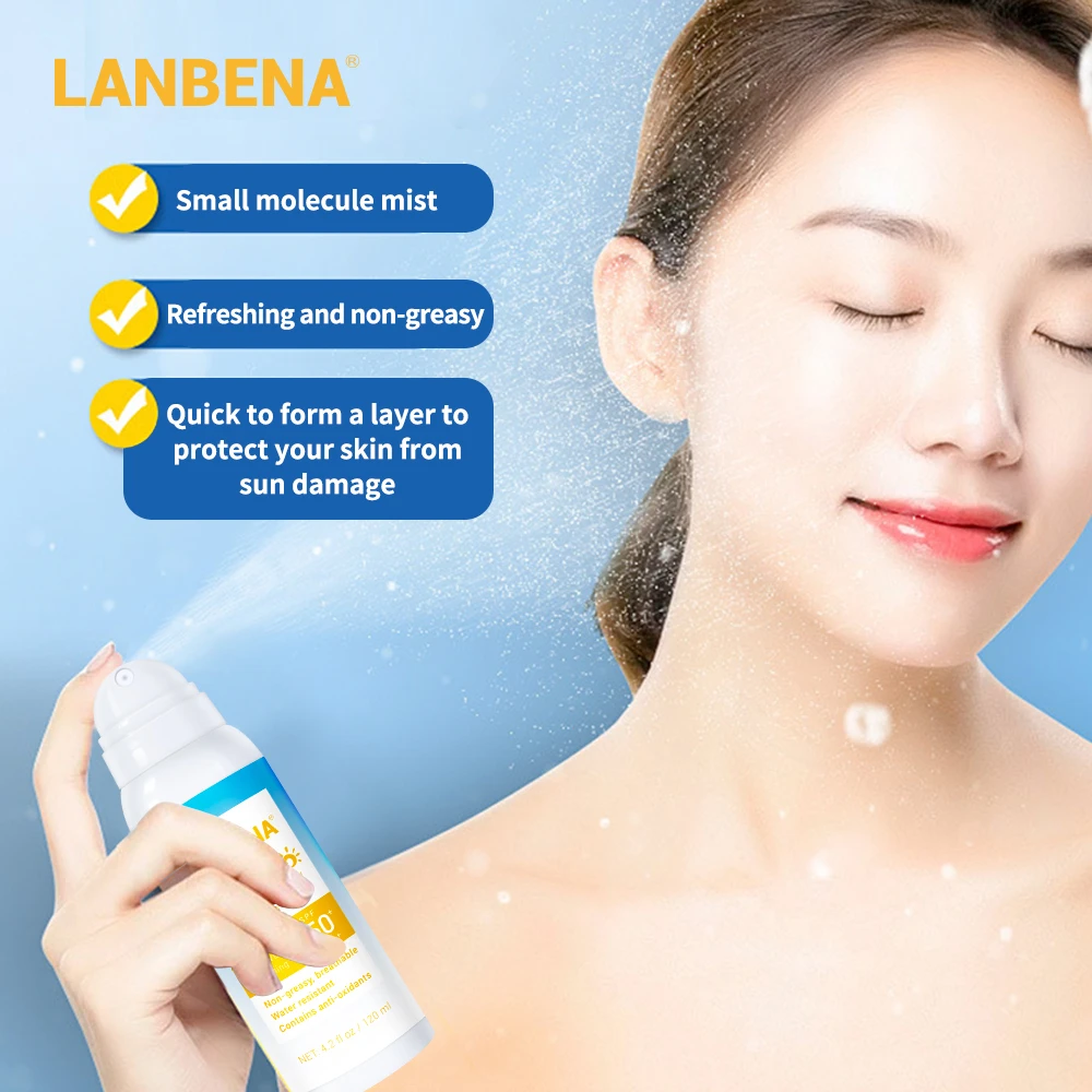 Спрей от солнца LANBENA отбеливающий SPF 50 Па +++ спрей Осветляющий солнцезащитный крем