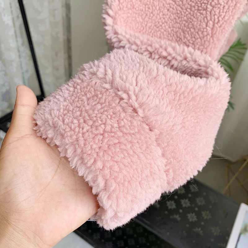 Розовый плюшевый мишка из искусственного ягненка куртка пальто женская верхняя