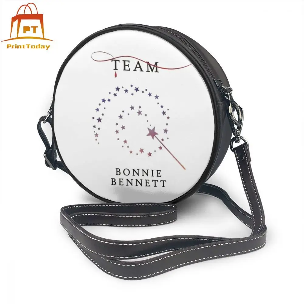 Сумка через плечо для дневников вампира кожаная сумка женские сумки покупок Круглый кошелек|Сумки с