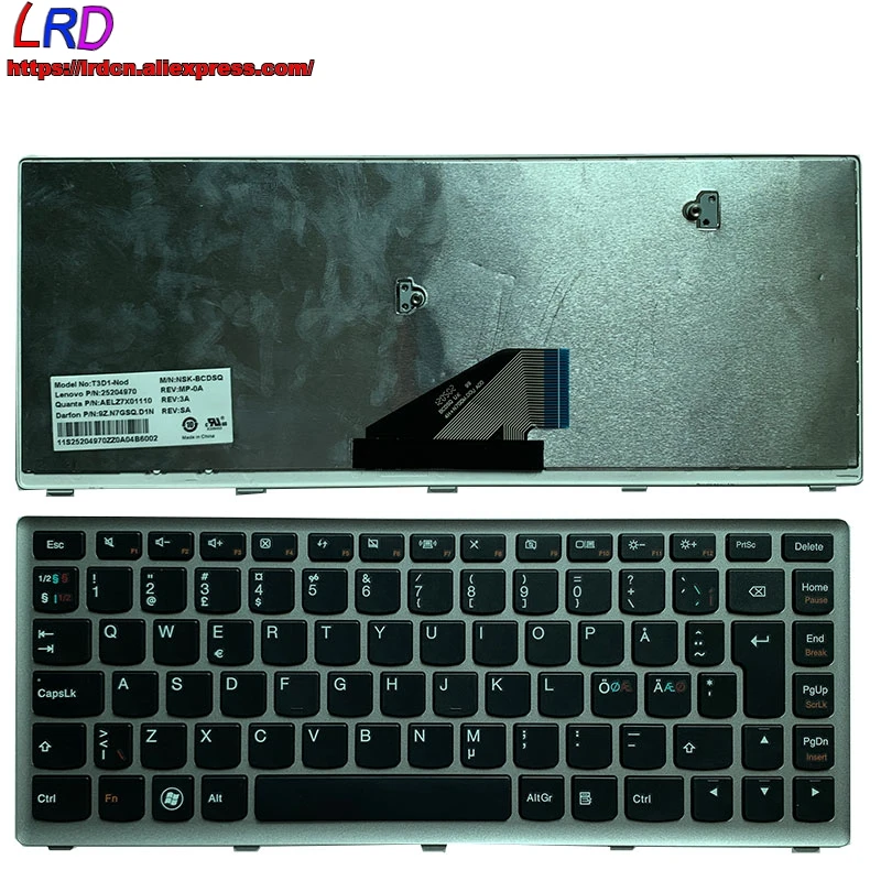 NDC Скандинавская клавиатура для Lenovo ideapad U310 U310T Touch Laptop 25204970 25204880 25204790 25208345 25208525
