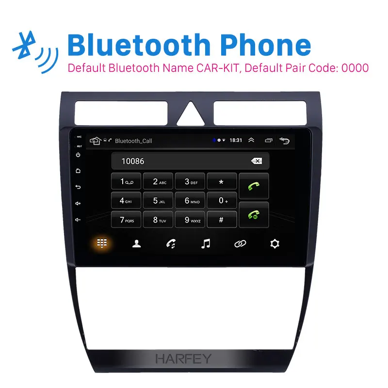Автомагнитола Harfey 2DIN Android 8 1 GPS навигация для Audi A6 S6 RS6 1997 2004 Wi Fi сенсорный экран 9