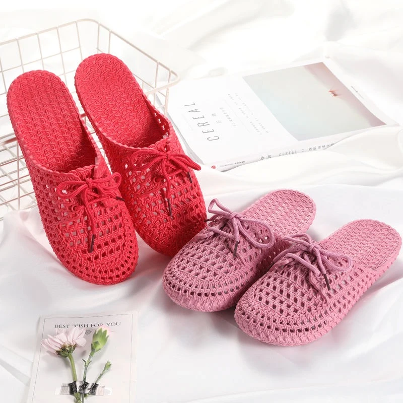 Шлепанцы женские ажурные Нескользящие дышащие сандалии с дезодорирующим