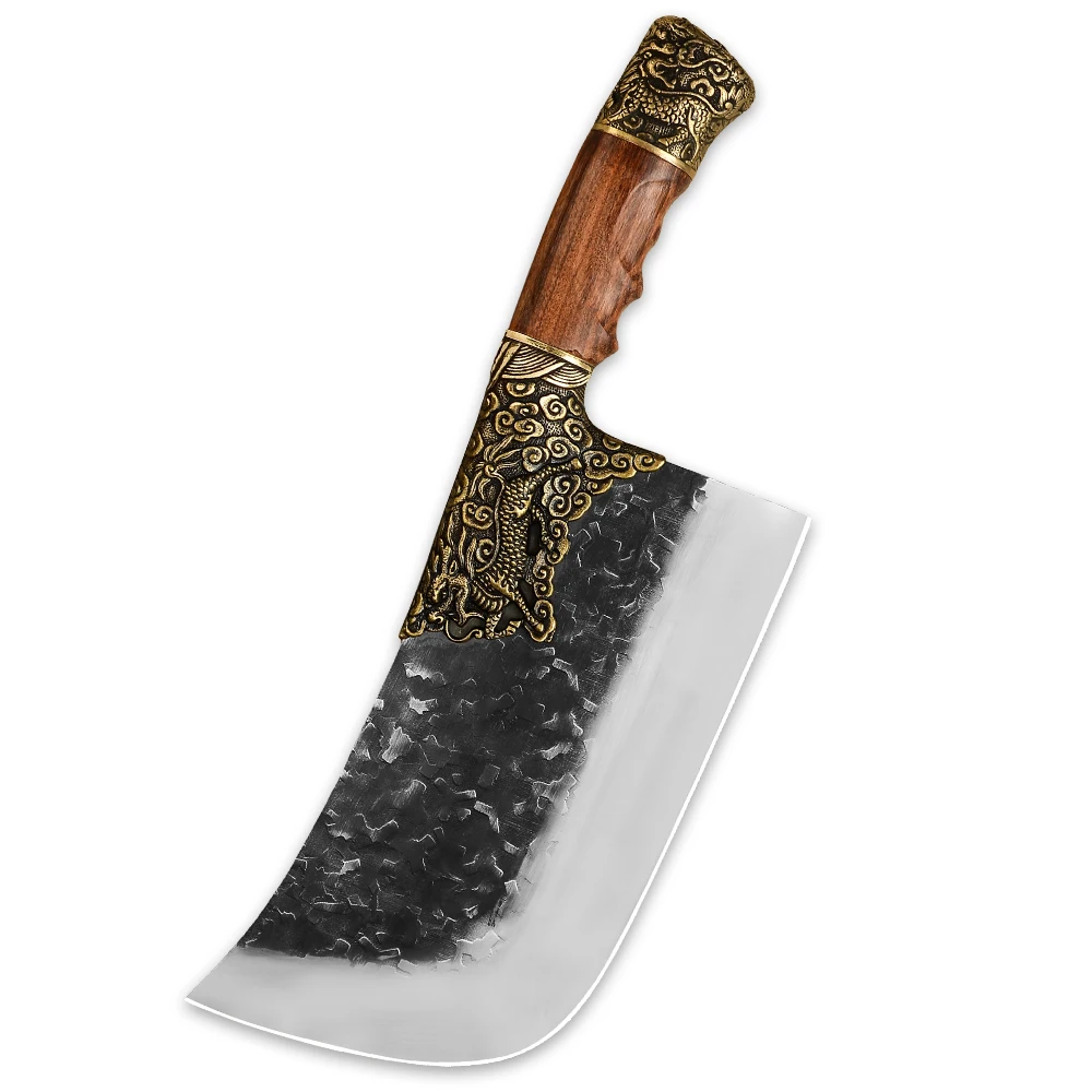 

XYJ ручной ковки разделочная Ножи 9 дюймов Тесак для мясных ножей 7Cr17 Нержавеющая сталь Chop Bone Ножи убоя Кухня ножей шеф-повара