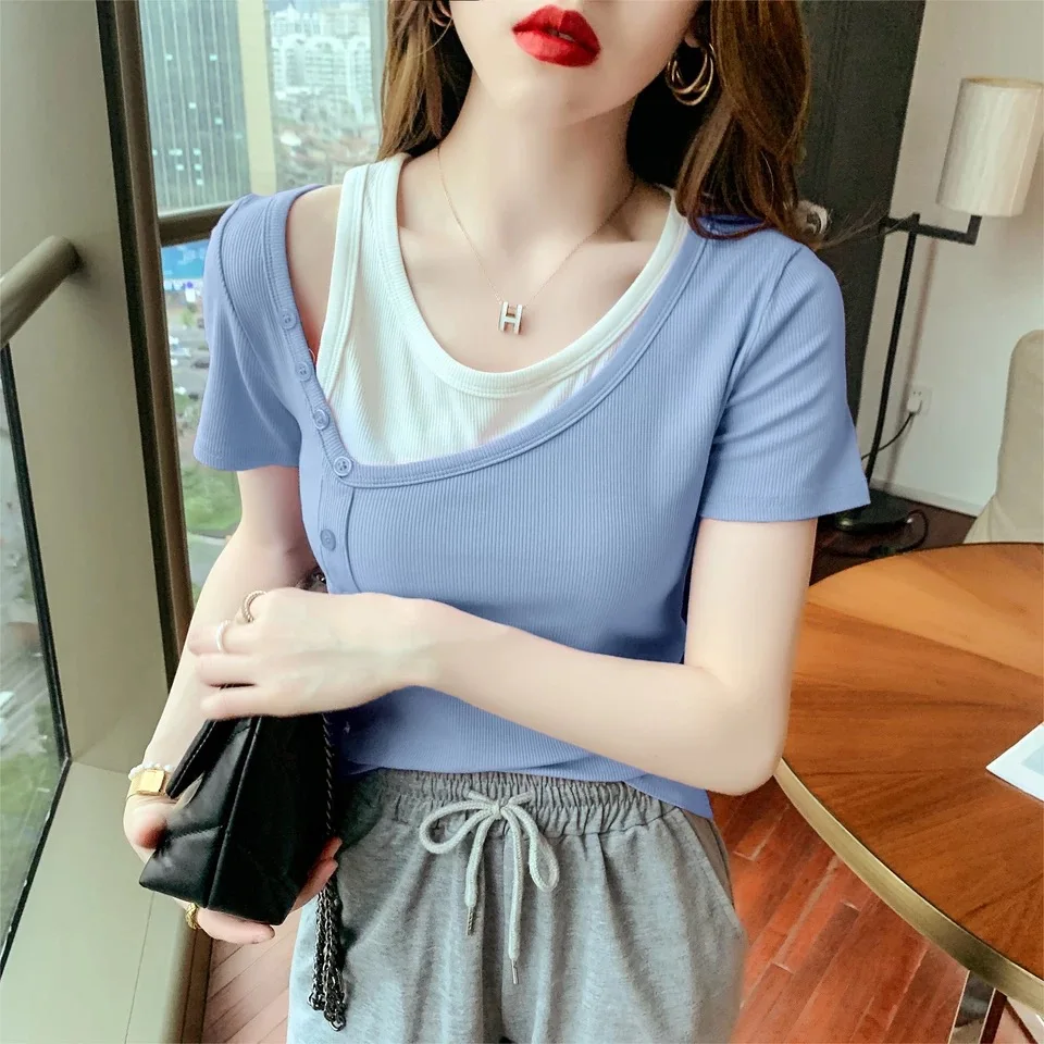 

Women lvory Shirt Fashion T-ShirtT Shirt Tees short sleeve