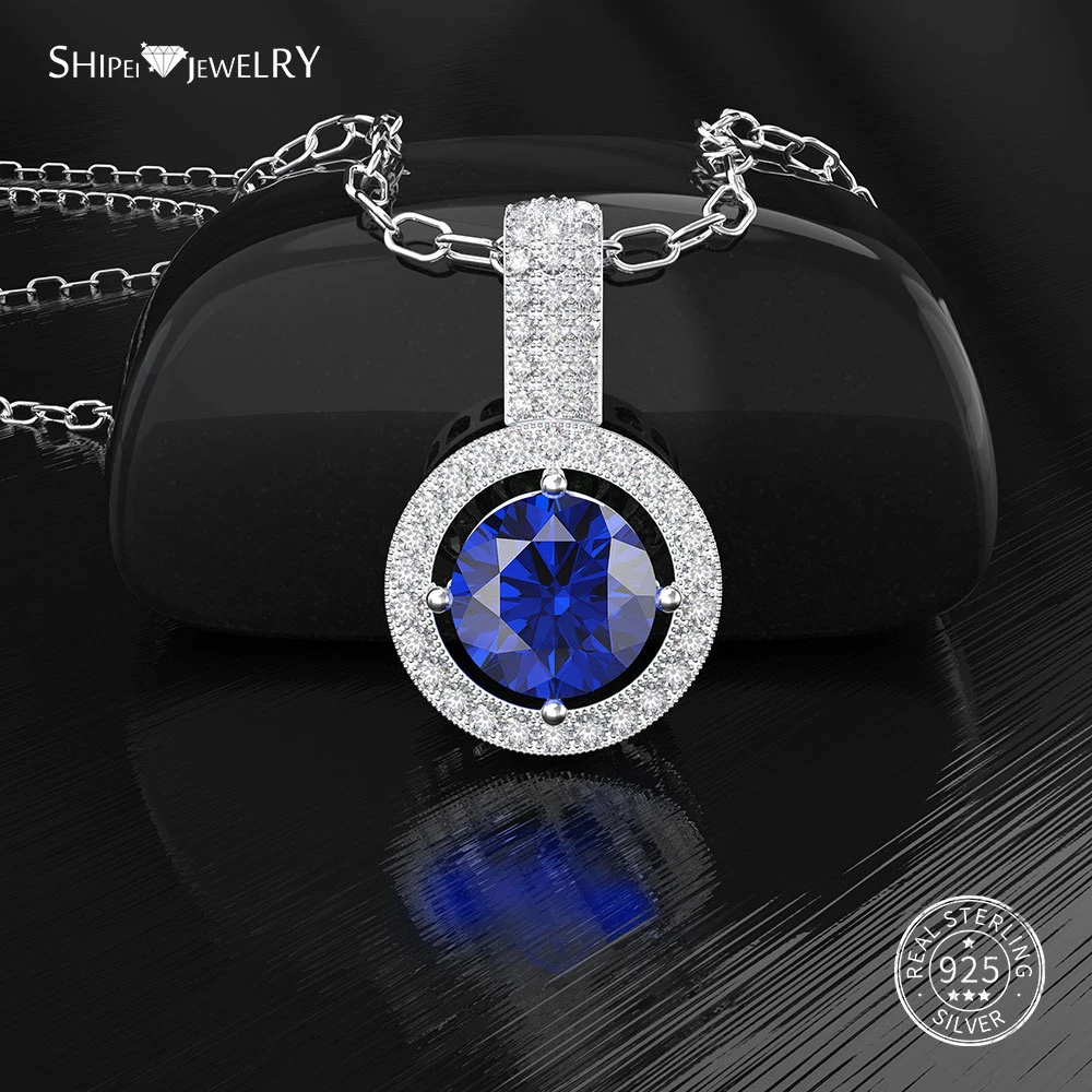 Женское Ожерелье с круглой подвеской Shipei ювелирное изделие из 100% стерлингового