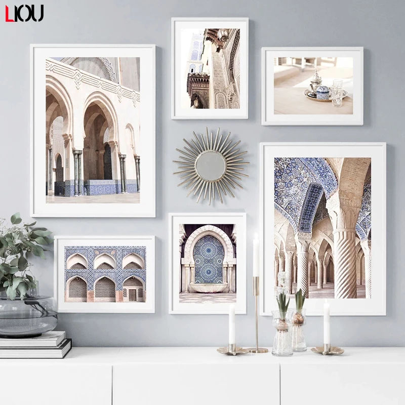 Мусульманская настенная живопись арабская каллиграфия архитектура Марокко