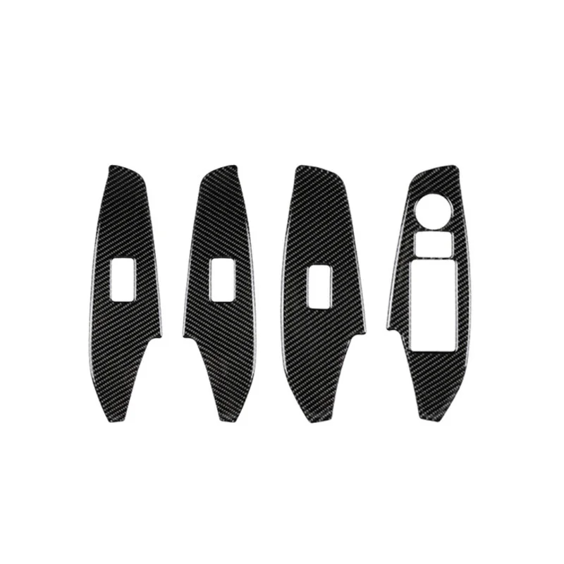 

Fit For Mazda 3 Angkersela 2014-2018 Carbon fiber window lifter panel function button frame decoration Interior modification