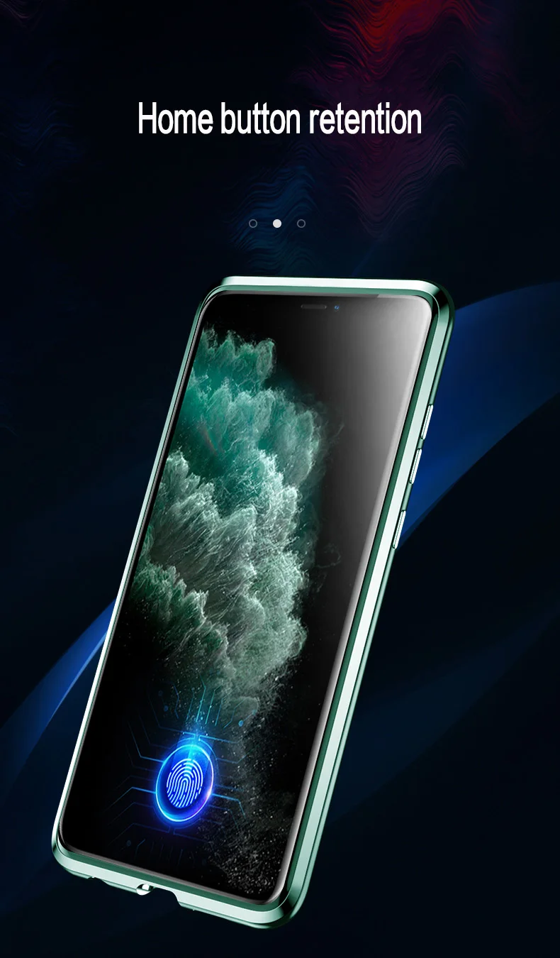 Магнитный чехол для iPhone 11 X Xr Xs Max 6 6s 7 8 Plus, противоударный чехол для iPhone 11 Pro Max, задняя крышка из закаленного стекла