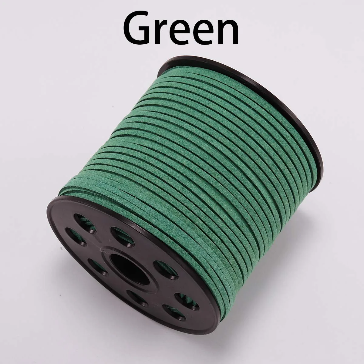 Green 10 м/лот 2,5 мм плоский плетеный шнур из искусственной замши, Корейская бархатная кожа, ручная работа, веревочная нить для изготовления ювелирных изделий своими руками - Цвет: Green