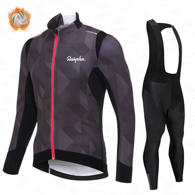 

2021 Winter Fleece Cycling Jersey Set Mountain Team Bicycle Clothes Wear Ropa Ciclismo Racing Bike Clothing Ralvpha Cycling Set