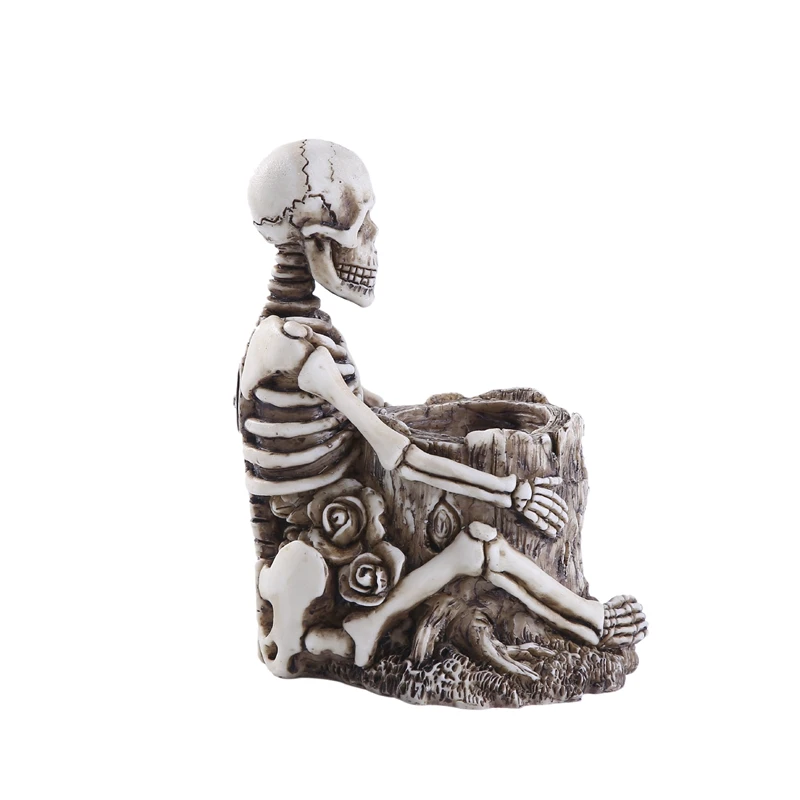 

Retro Skull Corpse Pen Holder Creative Hook Storage Bucket Home Daily Life Storage Box Pen Container Desk Organizer