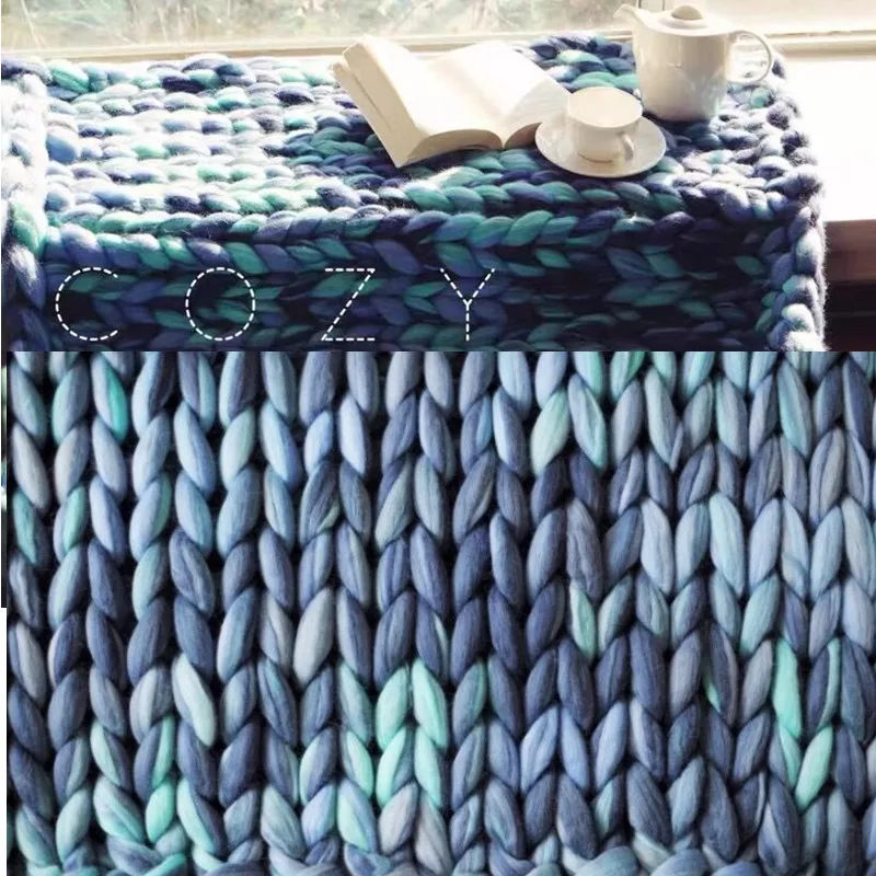 100% шерсть 100 г радужной окрашенной сегментной пряжи 5 нитей шерсти ручной работы