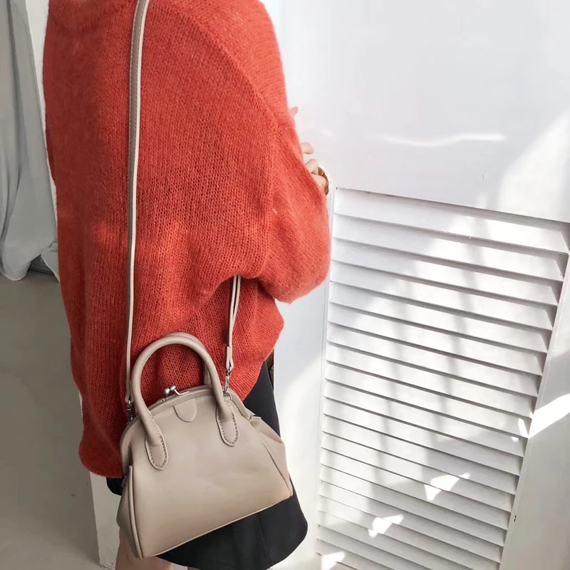 Зимняя новая мини сумка с зажимом Дамский клатч мягкий кошелек из искусственной