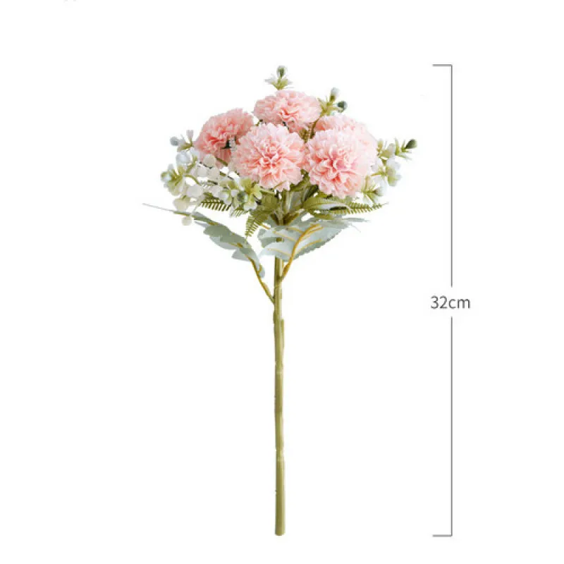 6 шт./Букет искусственных цветов Шелковое украшение для дома свадебный букет