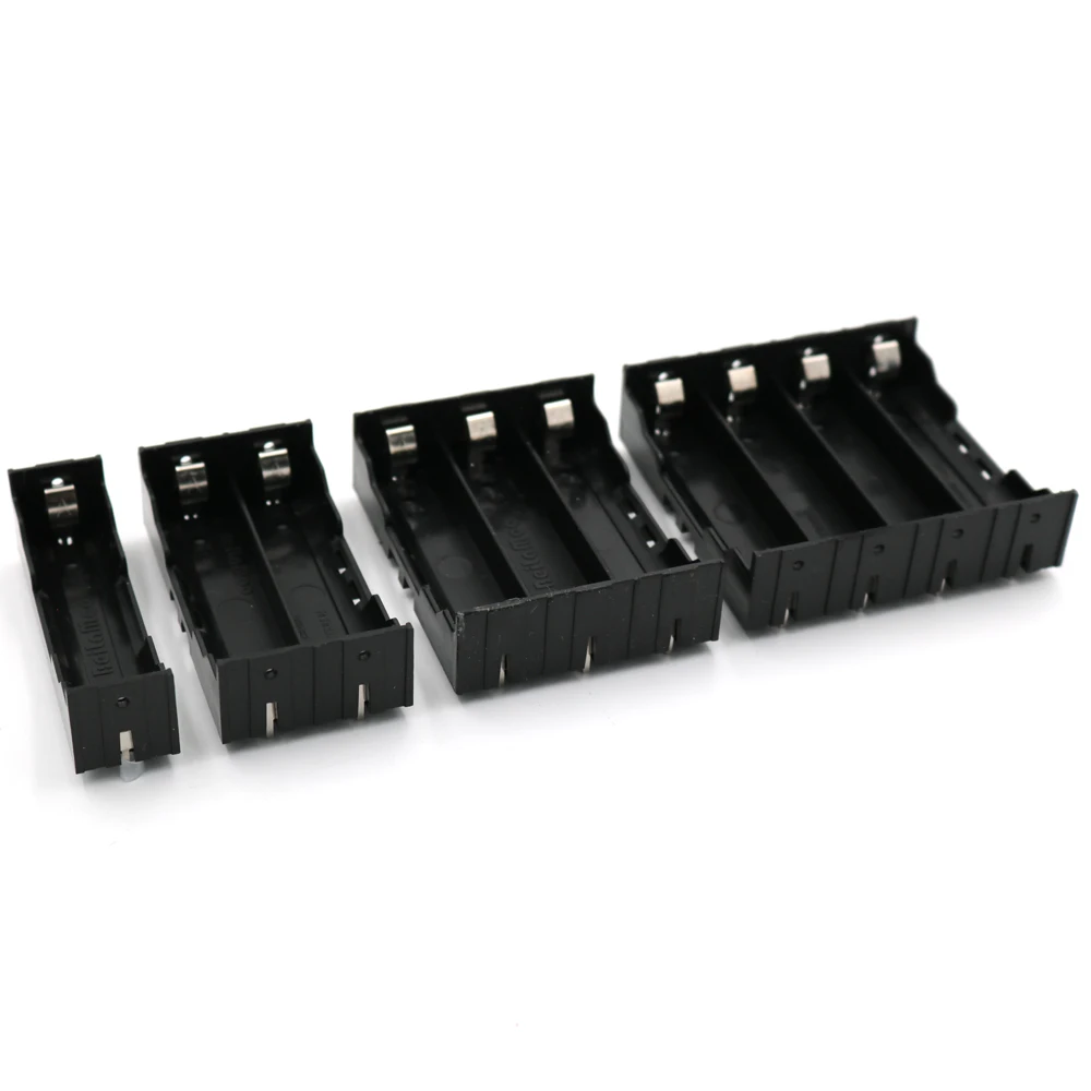 1/2/3/4 Section Battery Terminal Case Holder Storage Box For 18650 Rechargeable Batteries 3.7V DIY Connector Series parallel | Электроника