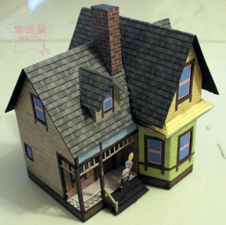 Европейская Архитектура 1/87 UP Летающий дом Tour 3D бумажная модель DIY Ручная работа |