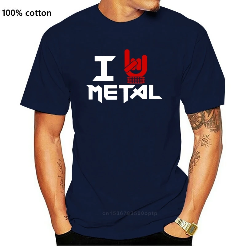 Новая футболка из тяжелого металла с надписью i Love Metal Devil Salute молодежная 2021