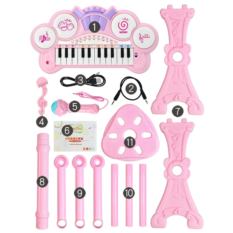 

24 Keys Electronic Keyboard Piano Organ Toy Multifunctional Kids Educational Toy Gift Children Musical Instrument