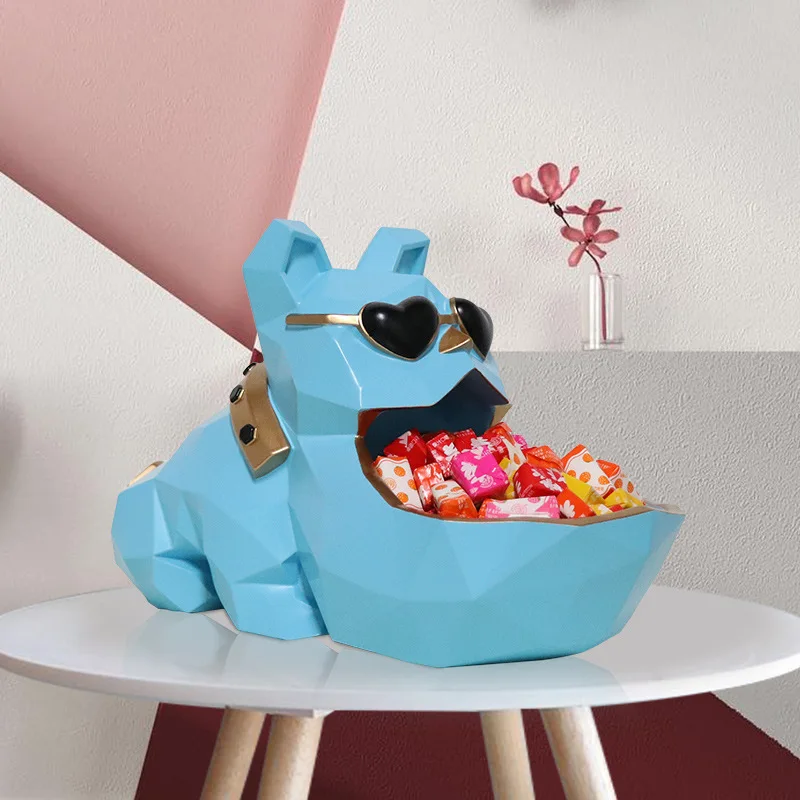 

3D Sculpture Dog Statue Table Decoration Accessories Storage Box Organizer Modern Figurine Decor Home Room Decorations Art