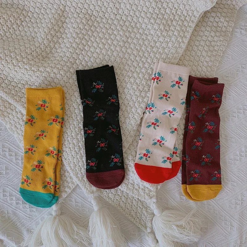 

Распродажа! 1 пара носков без пятки для маленьких девочек милые Гольфы с цветочным принтом длинные хлопковые носки для малышей Детские носк...