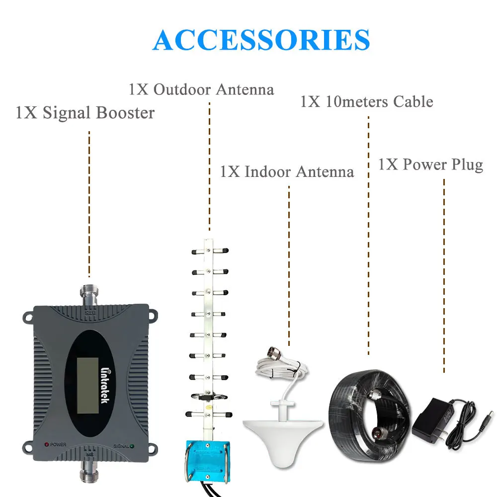 Усилитель сигнала Lintratek 3G/4G LTE 1900 МГц с ЖК дисплеем МГц|phone signal repeater|phone signalsignal repeater |