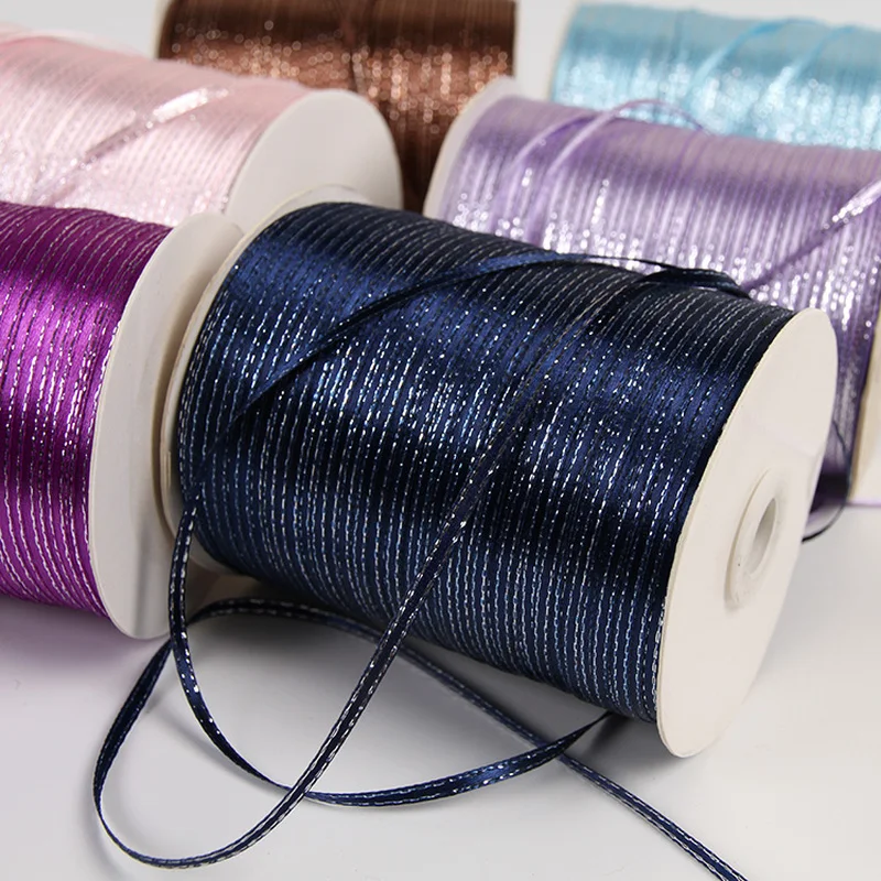 870 yards/roll 3mm Silk Satin bibbon for christmas gift wrapping bows craft Wedding Invitation Card DIY Scrapbooking Supplies|Ленты для