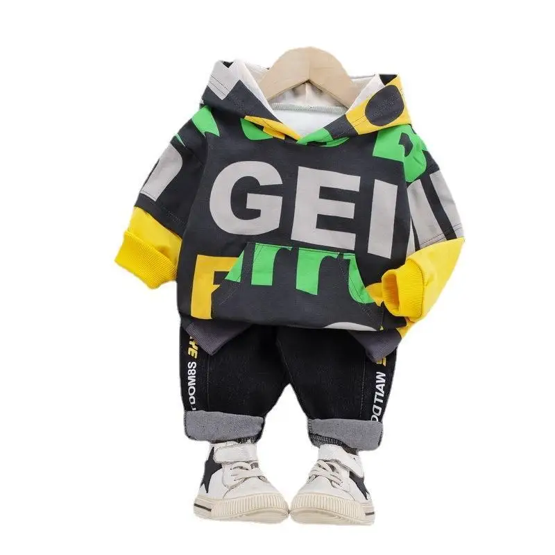 

Spring Autumn Baby Girl Clothes Suit Boy Letter Hoodies Pants 2Pcs/Sets Infant Active Costume Children Clothing Kids Tracksuits