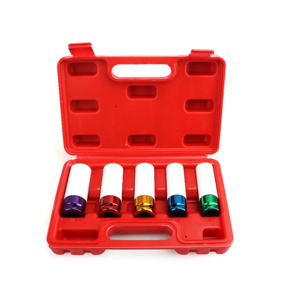 Набор гнезд для гаек с тонкими стенками защита глубоких колес 1/2 &quot15 17 19 21 22 мм