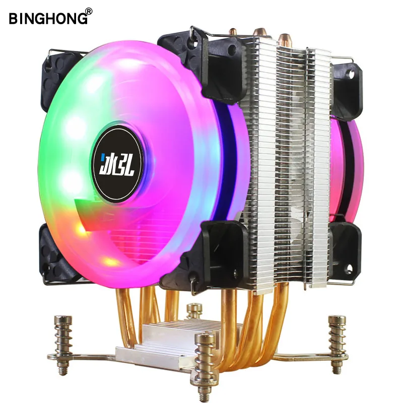 Cooler para Cpu Sistema de Dissipação de Calor Pinos Led Rgb sem Pwm 12v Ventiladores de Refrigeração para Intel X79 X99 X299 Lga2011 e 2011-v3 Ventiladores e resfriadores