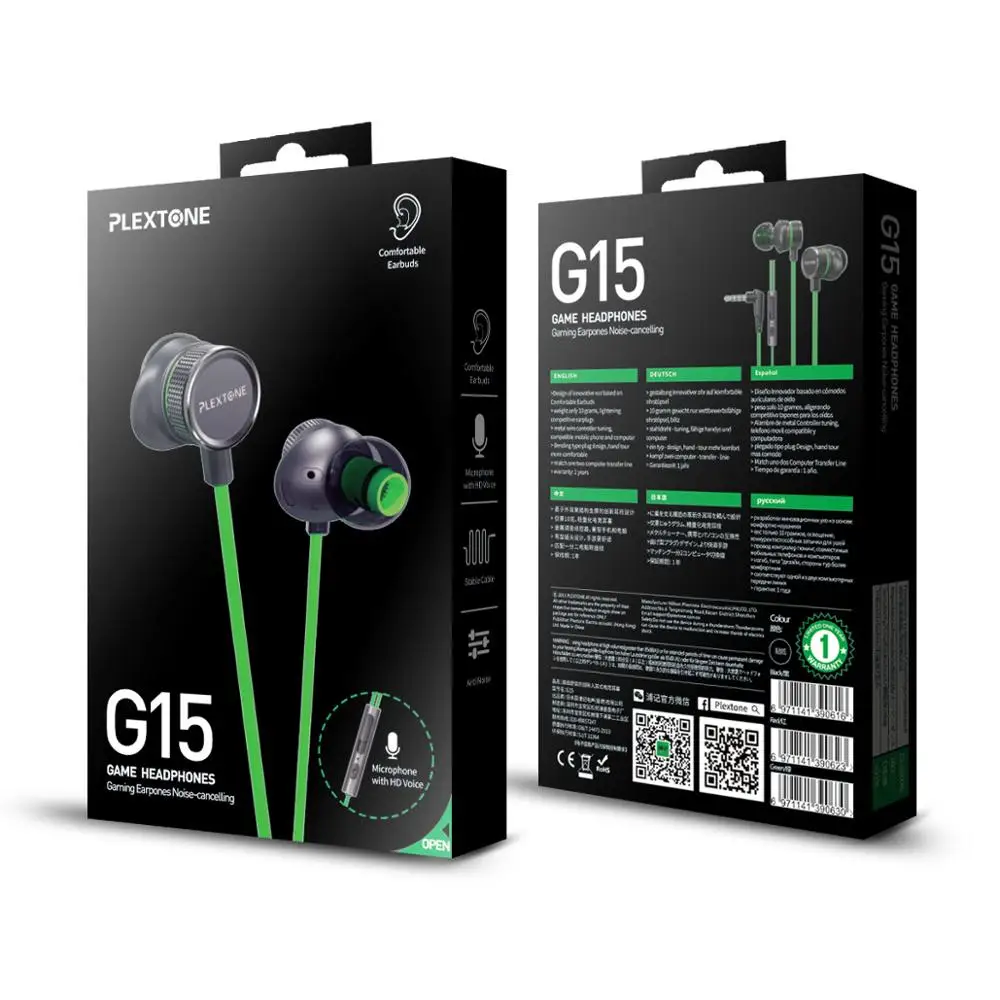 Наушники PLEXTONE G15 с проводным управлением проводные наушники 3 5 мм Hi-Fi Музыкальная