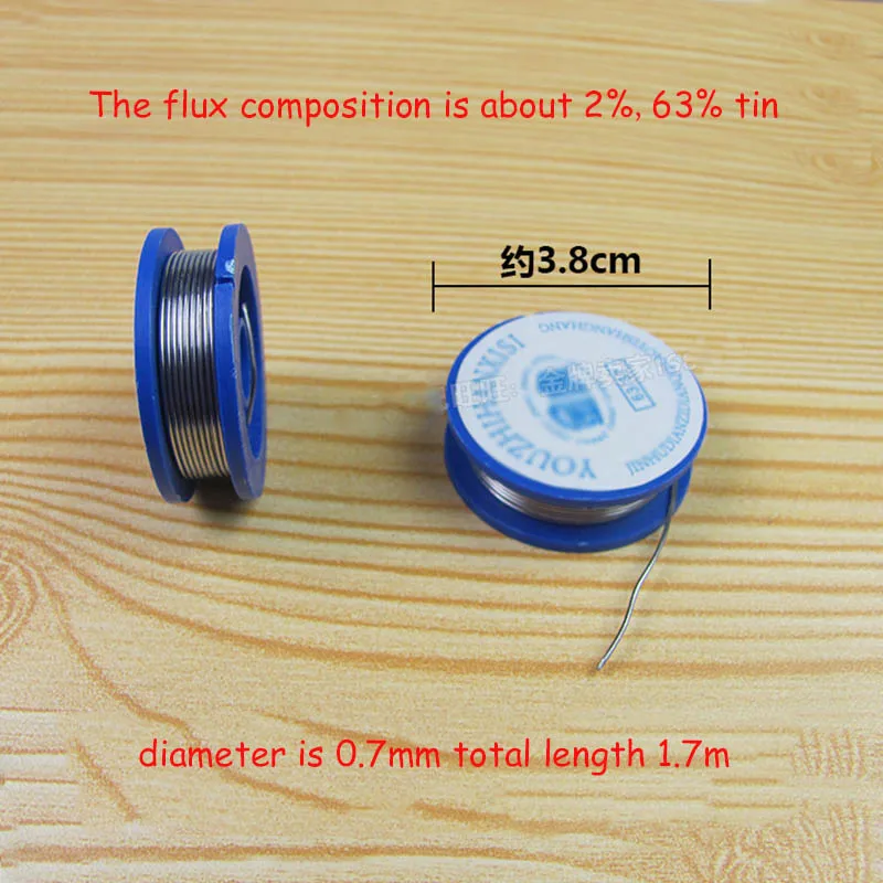 1 шт. 0 7 мм припой Оловянно-свинцовый канифольный сердечник содержание флюса 2.0%