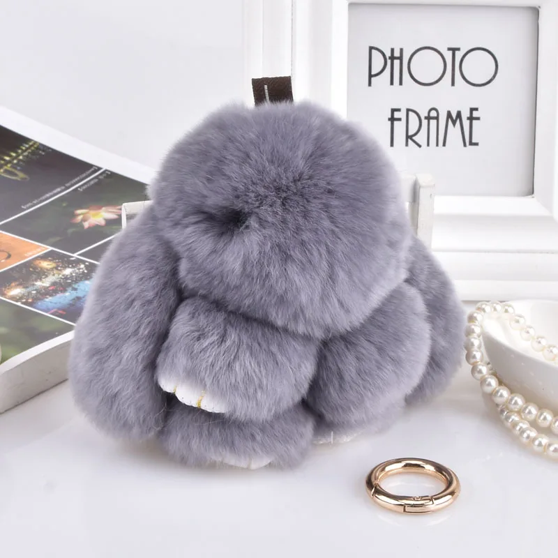 Новый камер Мгновенной Печати mini 8 см с мехом кролика брелок для ключей Meng кролик