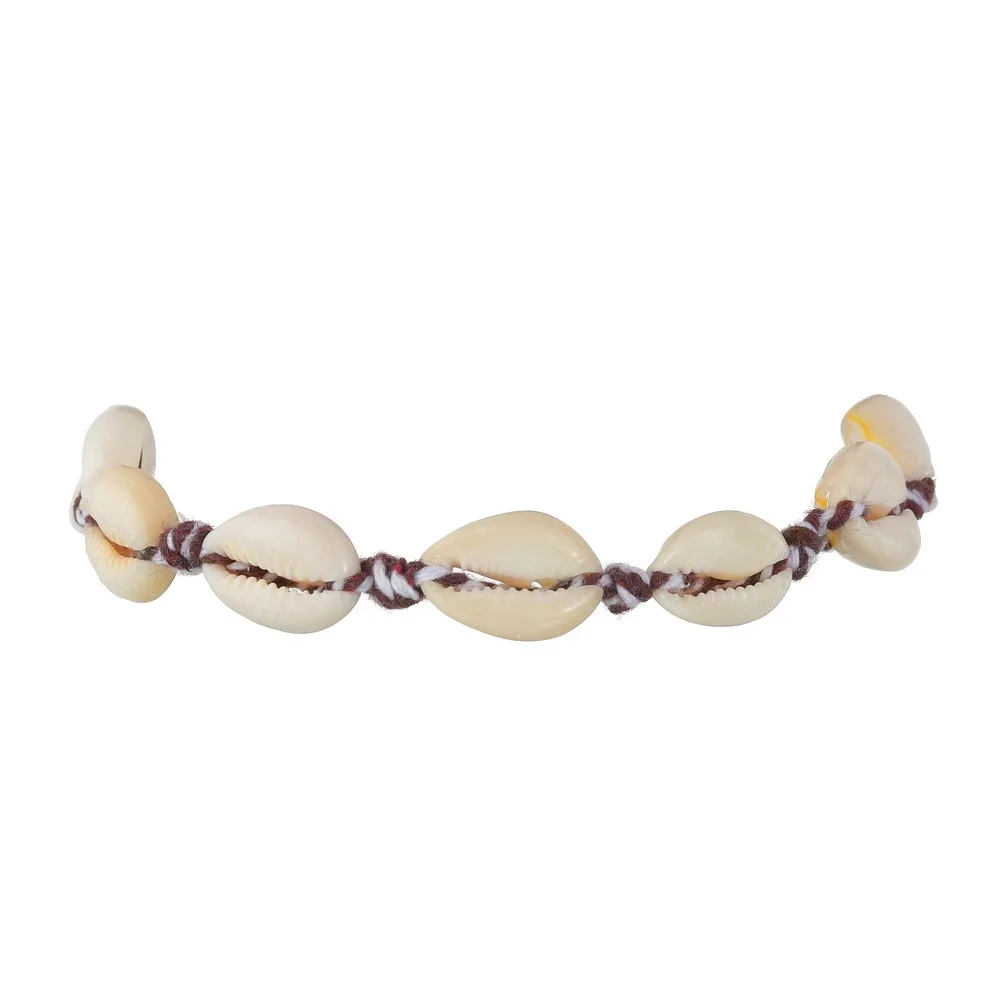 Анклет женский Плетеный вручную из натуральной ракушки босоножки на лодыжке