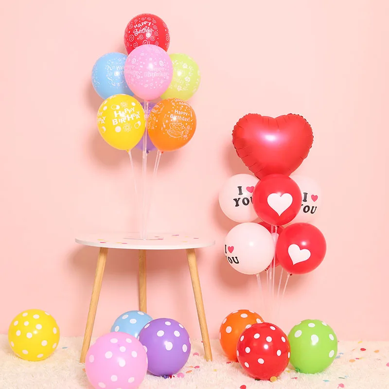 Держатель для воздушных шаров набор из 3 пластиковых прозрачных палочек