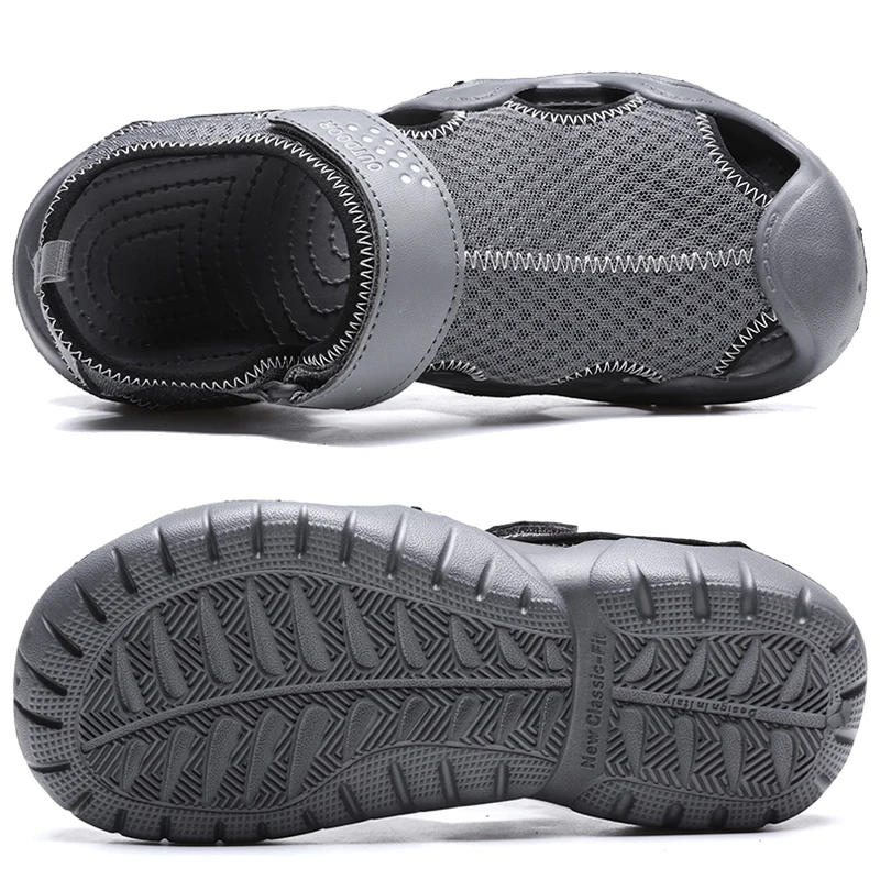 Мужские пляжные сандалии Нескользящие кроссовки для воды удобная сетчатая обувь