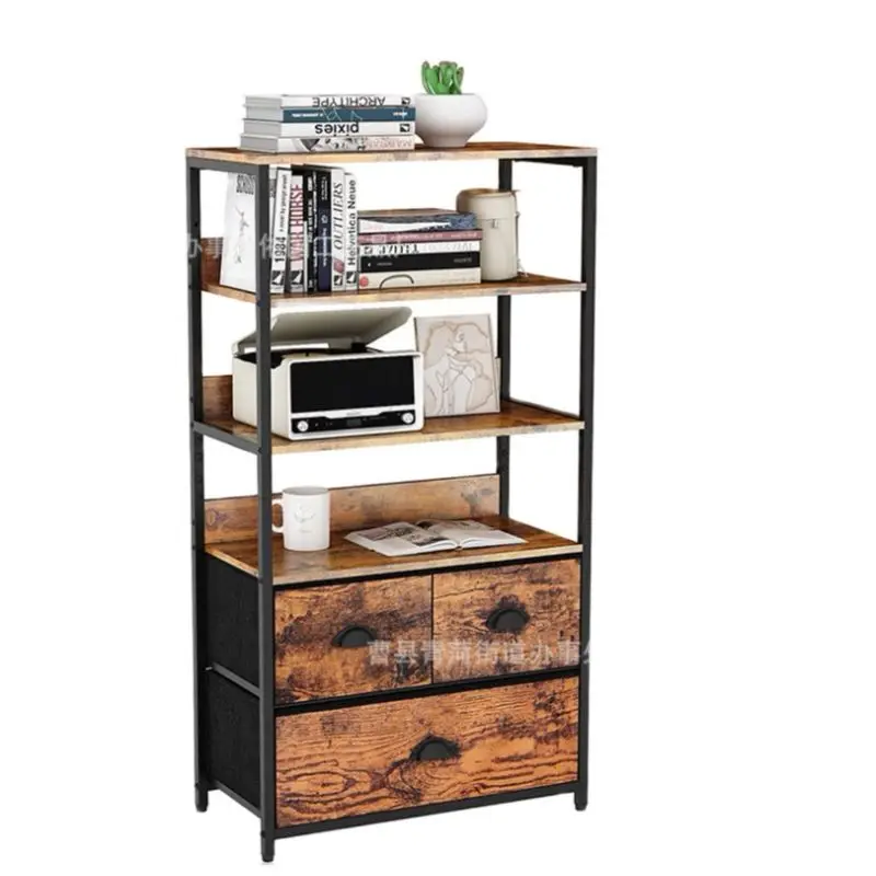 Louis Fashion Proccessing Custom Wrought Bookshelf Simple Shelving Living Room Bookcase Combination Floor Shelf