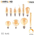 Винтажные светильники в стиле ретро, 4 Вт, 2200K, спиральная светодиодный ная лампа накаливания C35 T25 ST64 G80 G95 G125, декоративсветильник приглушаемая лампа Эдисона