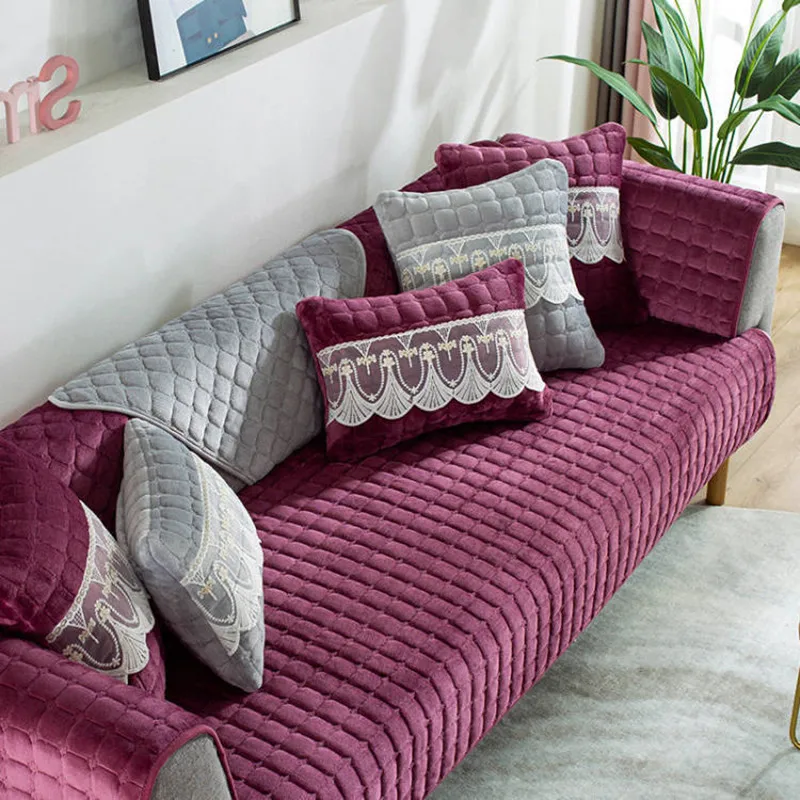 Чехол для дивана в полоску Всесезонная Европейская Нескользящая Простая